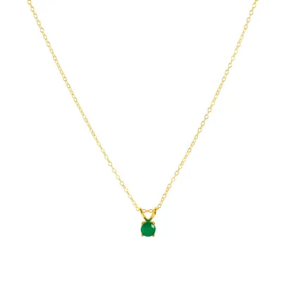 Sterling Silver Gold Plated Gemstone Pendant Necklace 2024