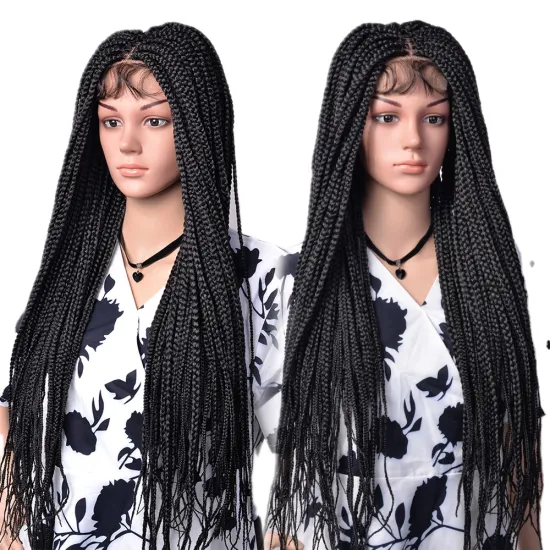 Chorliss Wholesale Synthetic Hair Wigs Glueless Braided Lace Frontal Wigs Vendor Afro Perruque Tresse Long Braided Lace Wigs