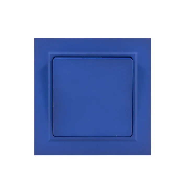 Sakelar Tombol Tunggal 10A Putih dengan Bingkai