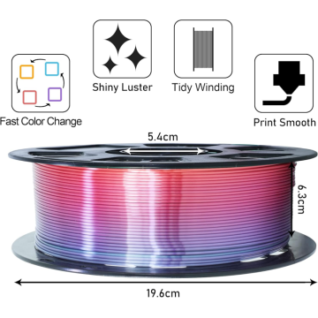 Silk Multicolor PLA Filament 1.75mm
