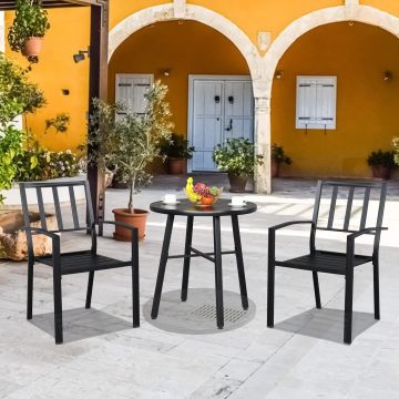 Sturdy Outdoor Chair with Carbon Steel Frame
