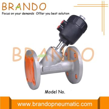 1.5'' DN40 PN16 Pneumatic Flanged Angle Seat Valve