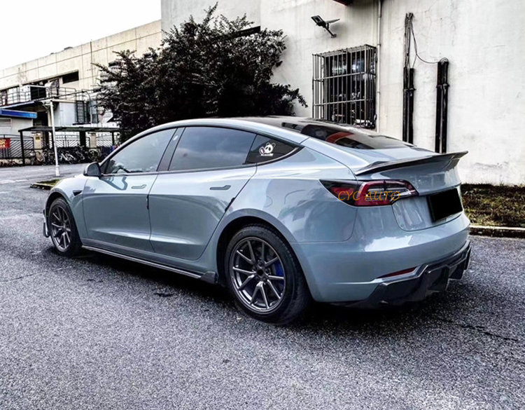 Tesla Rear Spoiler Refit Kit Fashion Refit Body Kit Car Aero Kit For Tesla Model 3 2017-2019, High ...