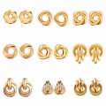 9 пар чешских ретро большие серьги-кольца со спиральной навивкой круглые серьги в стиле трайбл женские спиральные серьги золото