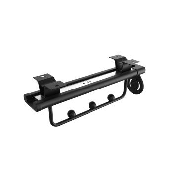 Sistema de barra de armario deslizable de acero negro