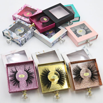 One Pair Packaging Drawer Slide Customised Eyelash Boxes