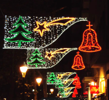 2D LED Christmas Cross Street Motif Lights for Holiday Decoration