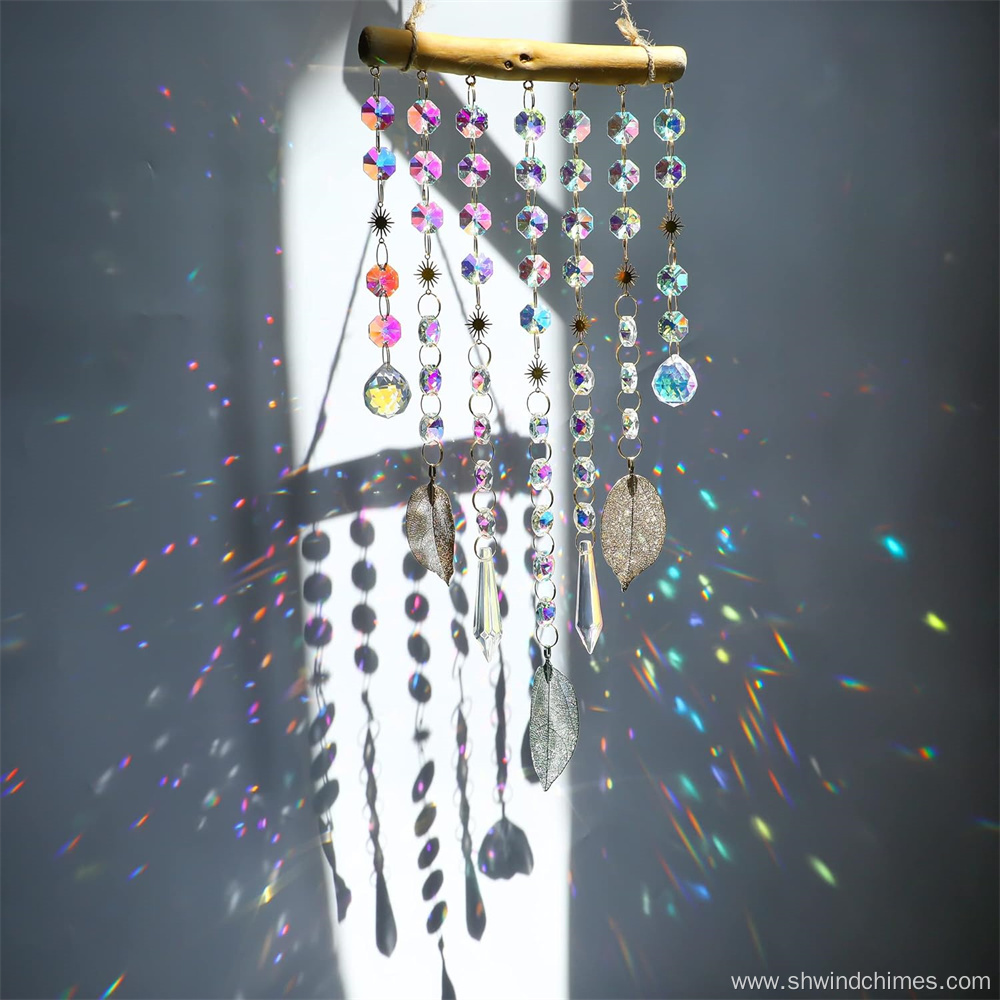 Glass Crystal Mobile Wind Chimes for Home Decoration Gift