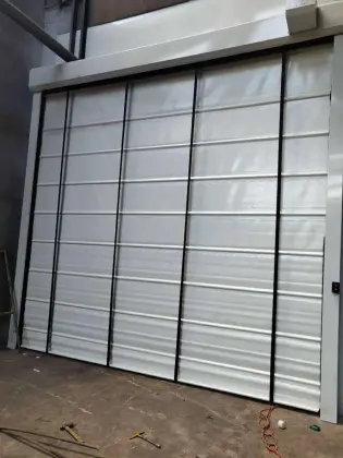 All electric operated industrial fast folding door