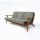 Wooden Arms 3 Seater Stoff Gepolstertes Sofa