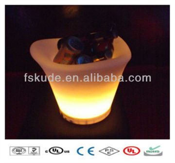 PE mattery battery rechargeable glowing led cooler cheap ice bucket