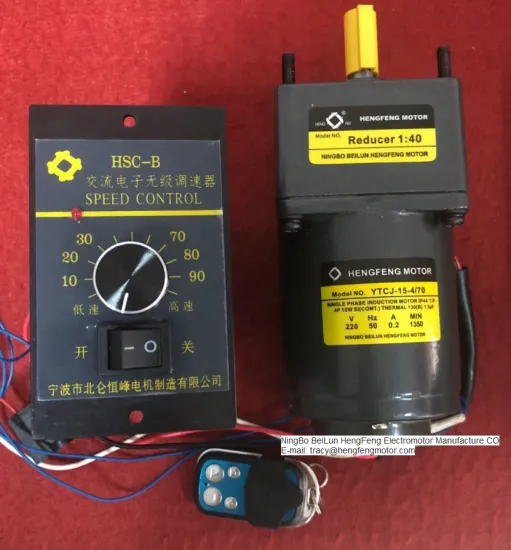 Induction AC gear motor with remote controller