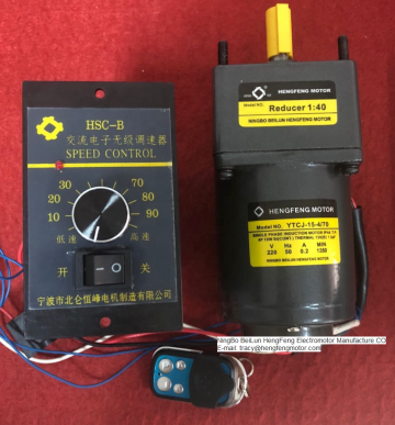 Induction AC gear motor with remote controller