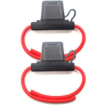 Waterproof Inline Fuse Holder for 8 Gauge Wire - 12 Inches, 80A DC - Suitable for Boats, Cars, Marine, SUV, Truck, Electric Taxi