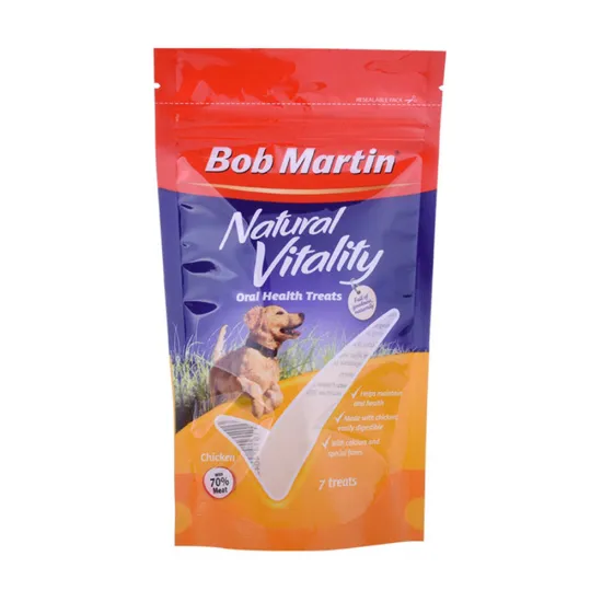 Custom stand up pouch pet food packaging