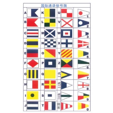 Banderas de señales internacionales marinas