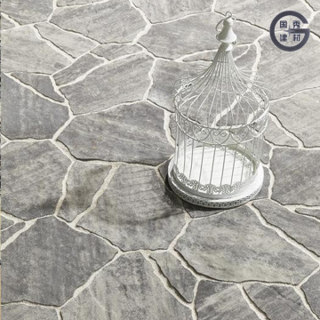 প্রাকৃতিক পাথর চেহারা সঙ্গে আড়ম্বরপূর্ণ ধূসর প্যাভিং টাইলস