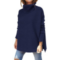 Frauen übergroße Rollkragenpullover -Pullover