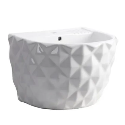 Luxury Wall-Mounted Clean Glaze Bathroom Sink