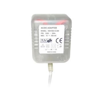 CE/GS/CB/ROHS certificato 12V 0,5A Adattatore di alimentazione ABS per illuminazione a LED ed elettronica