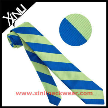 Green Blue Stripe Silk Men Neckties