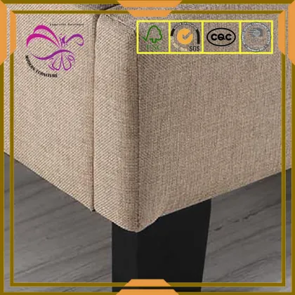 Contemporary and contracted double leather bed for bedroom