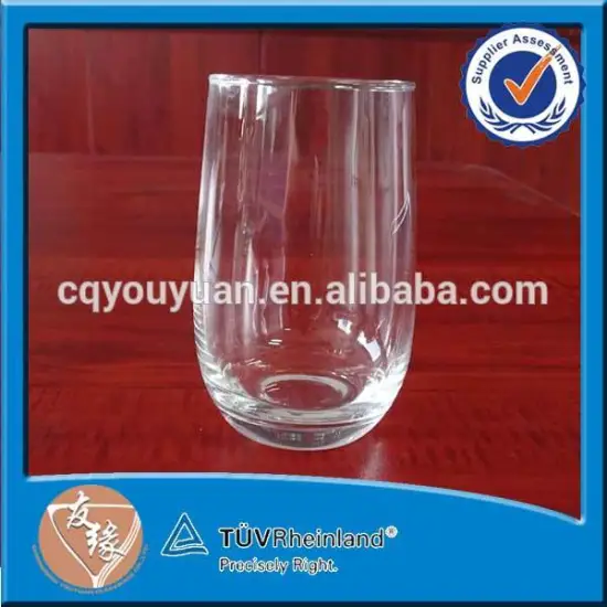 Wholesale handblown highball glass cup 280ml airline use gold decal drinking tumbler glass