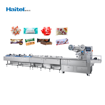 Machine d'emballage d'alimentation de petits biscuits à grande vitesse