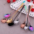 New Stainless Steel Long Handled Coffee Spoon Home Party Cold Drink Fruit Ice Cream Dessert Tea Spoon #260599