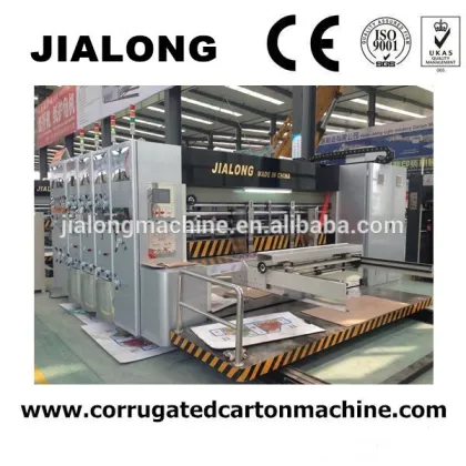 Latest automatic corrugated cardboard multicolor flexo printing slotting die-cutting packaging machines