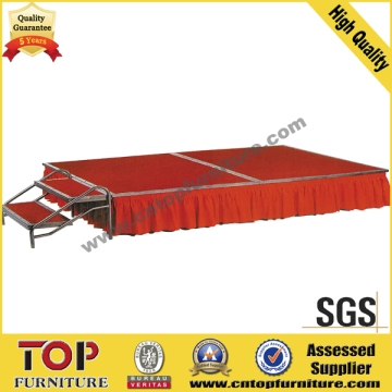 Mobile Steep Two Ladders with Red Carpet