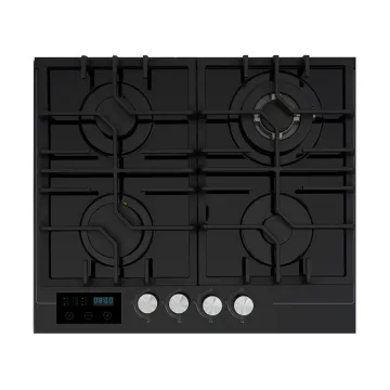 Factory Price Dual Fuel 4 Sealed Burners Tempered Glass Gas Stove Hob