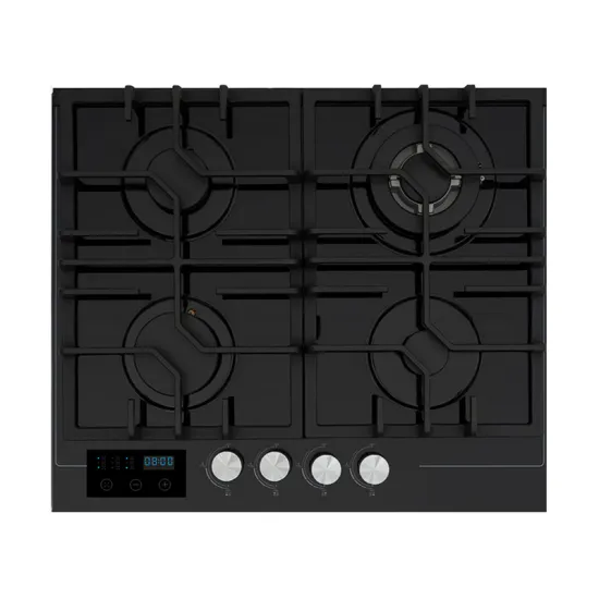 Factory Price Dual Fuel 4 Sealed Burners Tempered Glass Gas Stove Hob