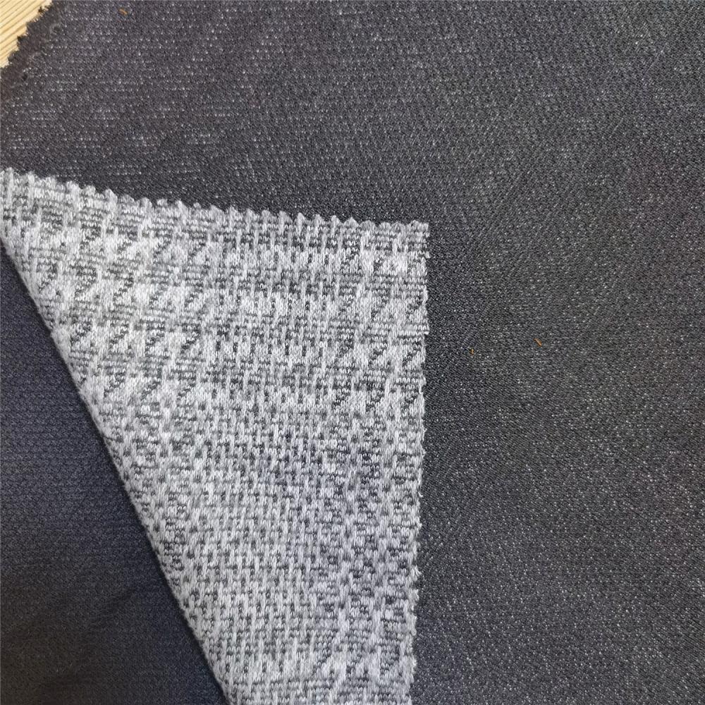 Polyester Spandex Knitted Jacquard Textured Fabric 