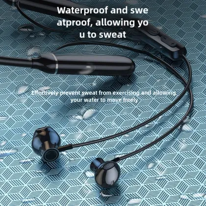 Type-C Charging Magnetic MP3 Wireless Stereo Sports Neckband K-Song Headphone with LED Display