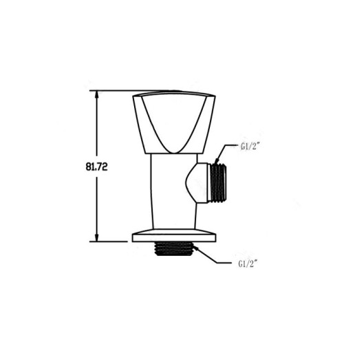 Polished Angle Valves Wall-Mounted Angle Valve for G1/2 Inch Tubes Factory