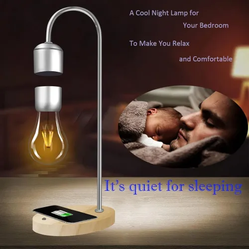 Стильная магнитная светодиодная лампа с беспроводной зарядкой