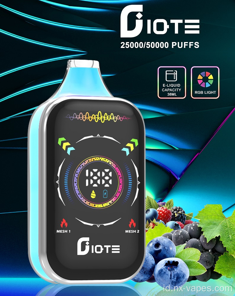 Grosir QST IQTE 50000 Puffs LED Disposable Vape