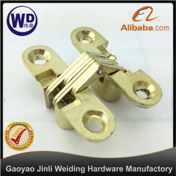 Door Concealed Invisible Cross Hinge XH-001 Zinc Alloy Gold