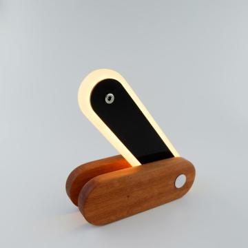 Lampada da tavolo in legno portatile ricaricabile intelligente Dimensione manuale