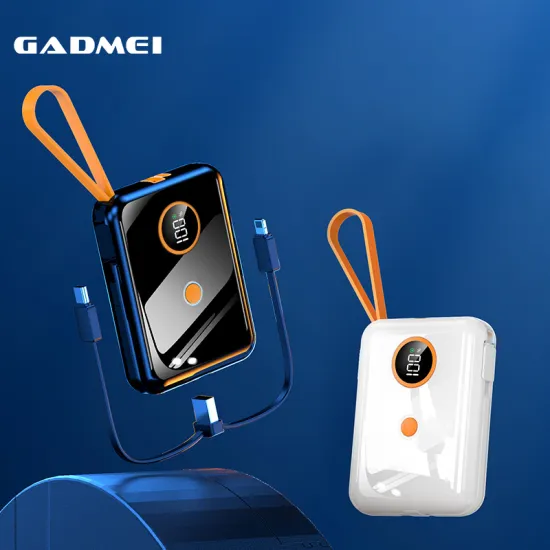 Custom Logo PD 20W 10000mAh Power Bank with Built-in Cable, Portable Mini 22.5W Quick Charging and LED Display: 2024 Model