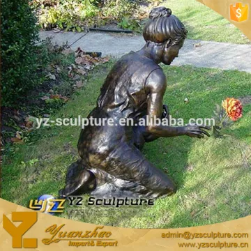 casting bronze outdoor life size statue of beautiful lady