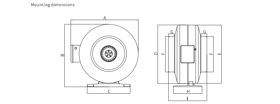 duct fan size