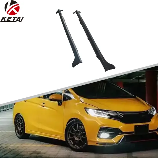 RS Style PP Material Car Bumper Side Skirt Body Accessories For HONDA Fit 2014-2022