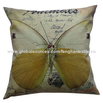 Polyester digital printed pillow, measures 43*43 and 45*45cm