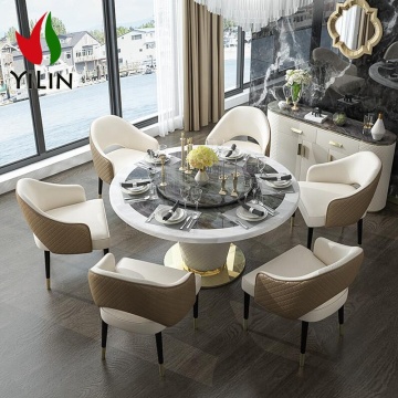 Marble Round Table Top Dining Table for Home and Hotel Banquet Use