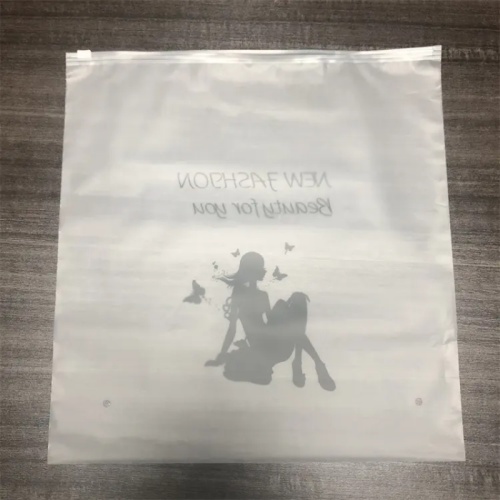 Customized Slider PVC Frosted CPE Zipper Plastic Bags
