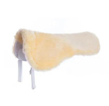 White Quilting with Nature Sheepskin Half Saddle Pad