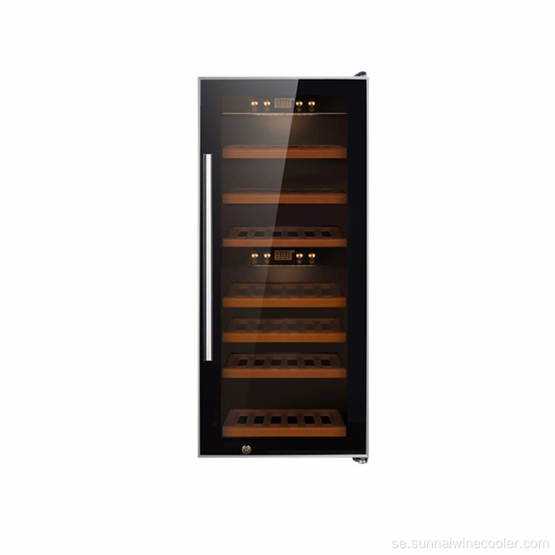 Displayhylla och digital kontroll vin kylskåp