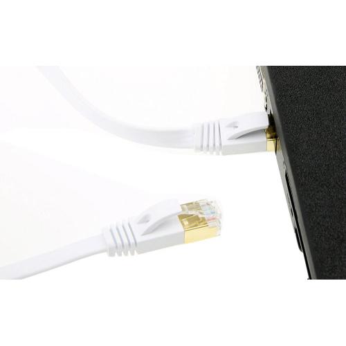 Płaski ekranowany kabel połączeniowy Snagless CAT7